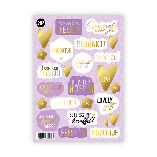Cadeaustickers | Stickervel “all day lilac”