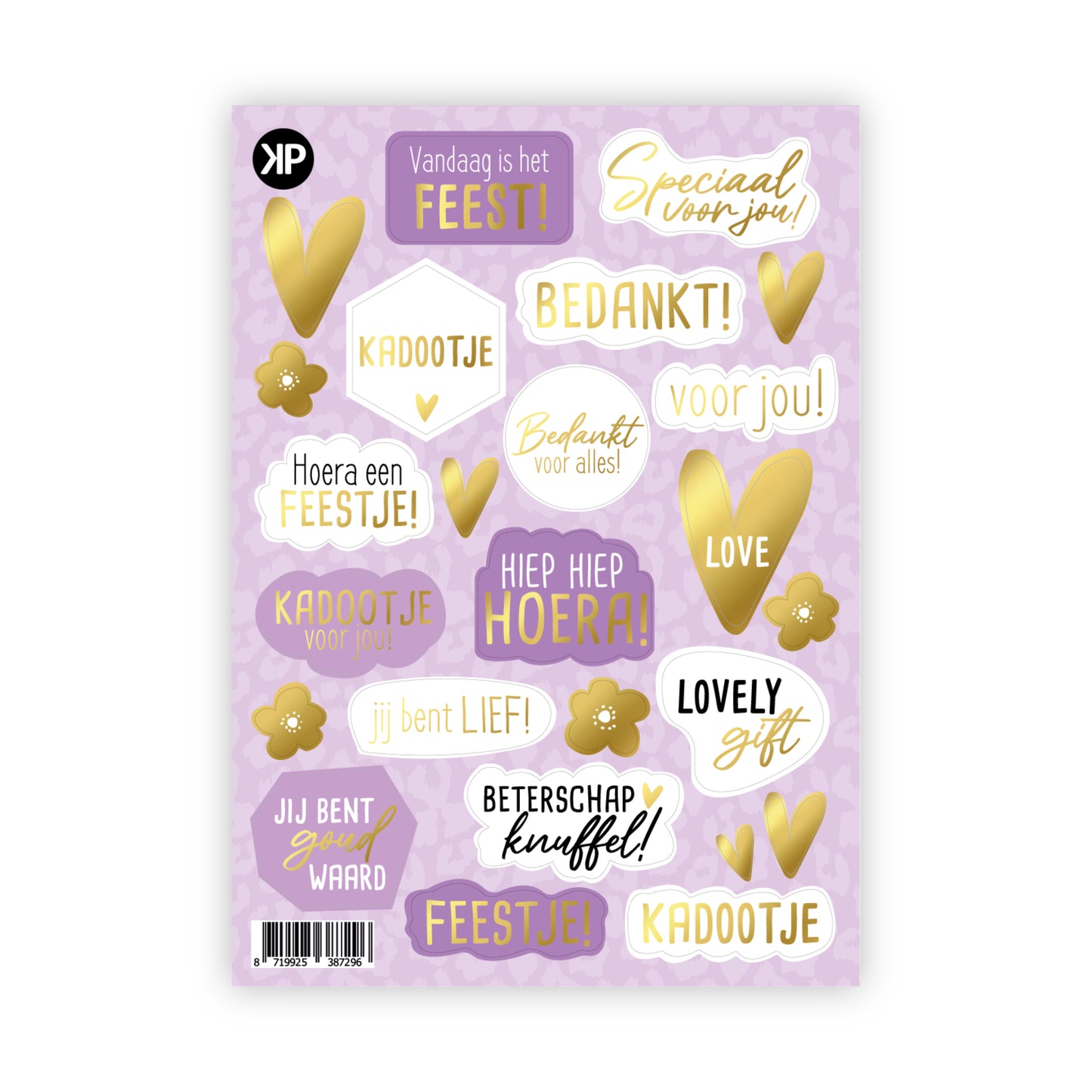 Stickervel | Goudfolie