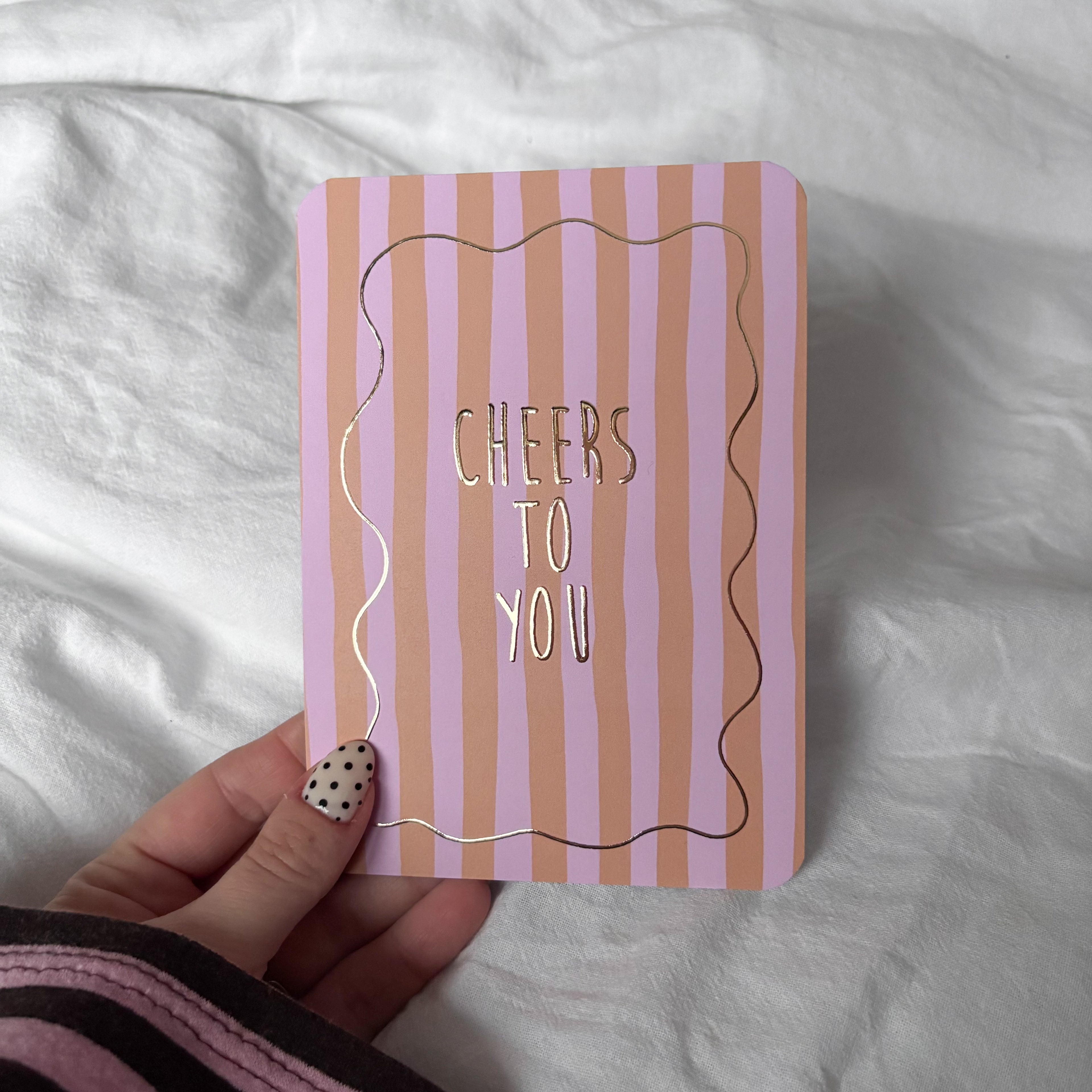 Wenskaart | Cheers to you goudfolie
