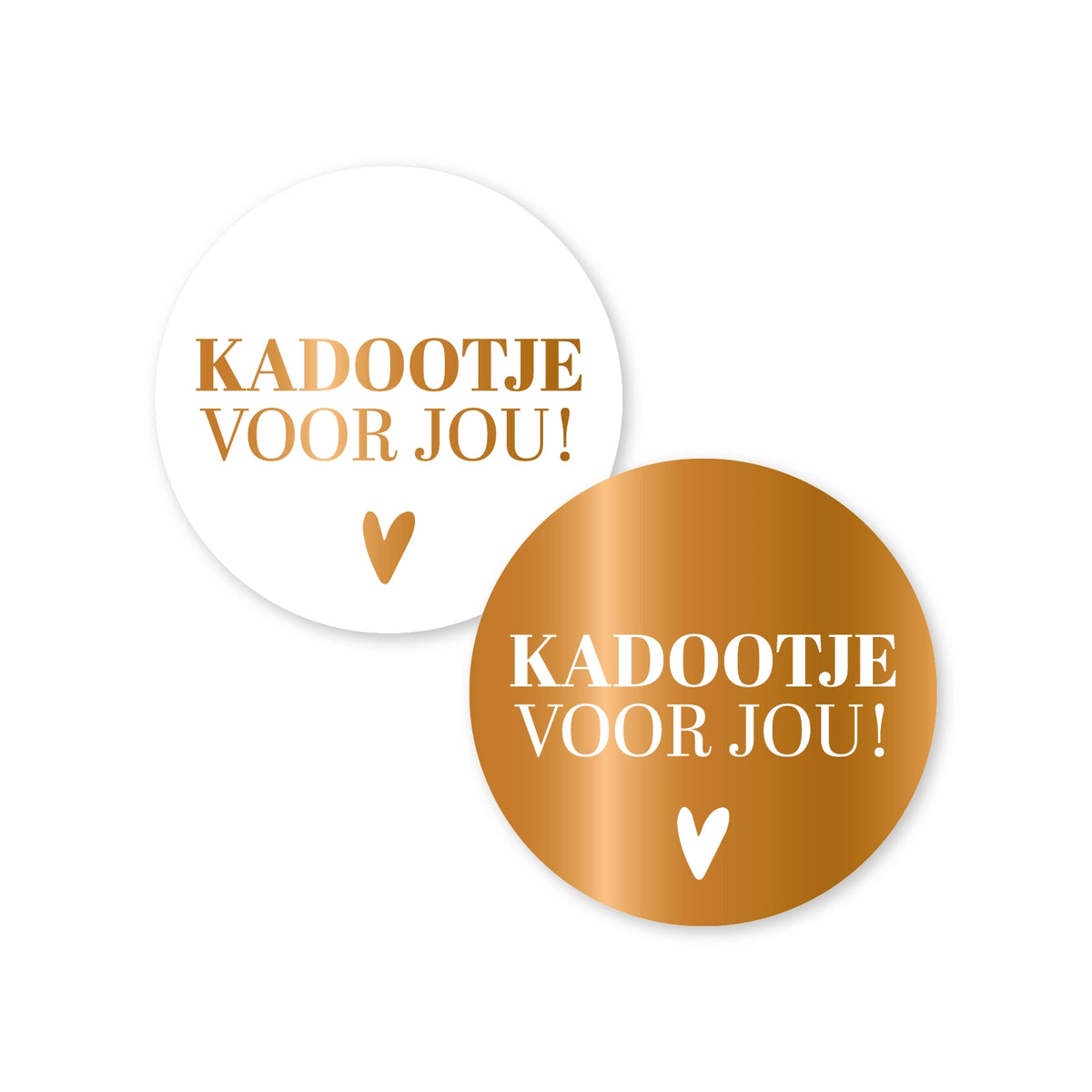 Cadeaustickers | Kadootje voor jou 10 stuks bronsfolie