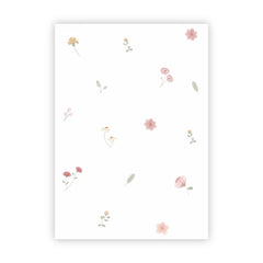 Dubbele wenskaart | Blanco bloemen