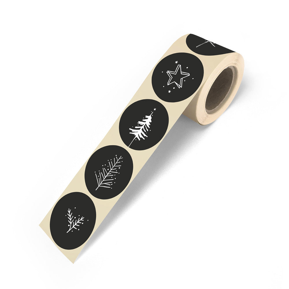 Cadeaustickers | Kerst 10 stuks goudfolie