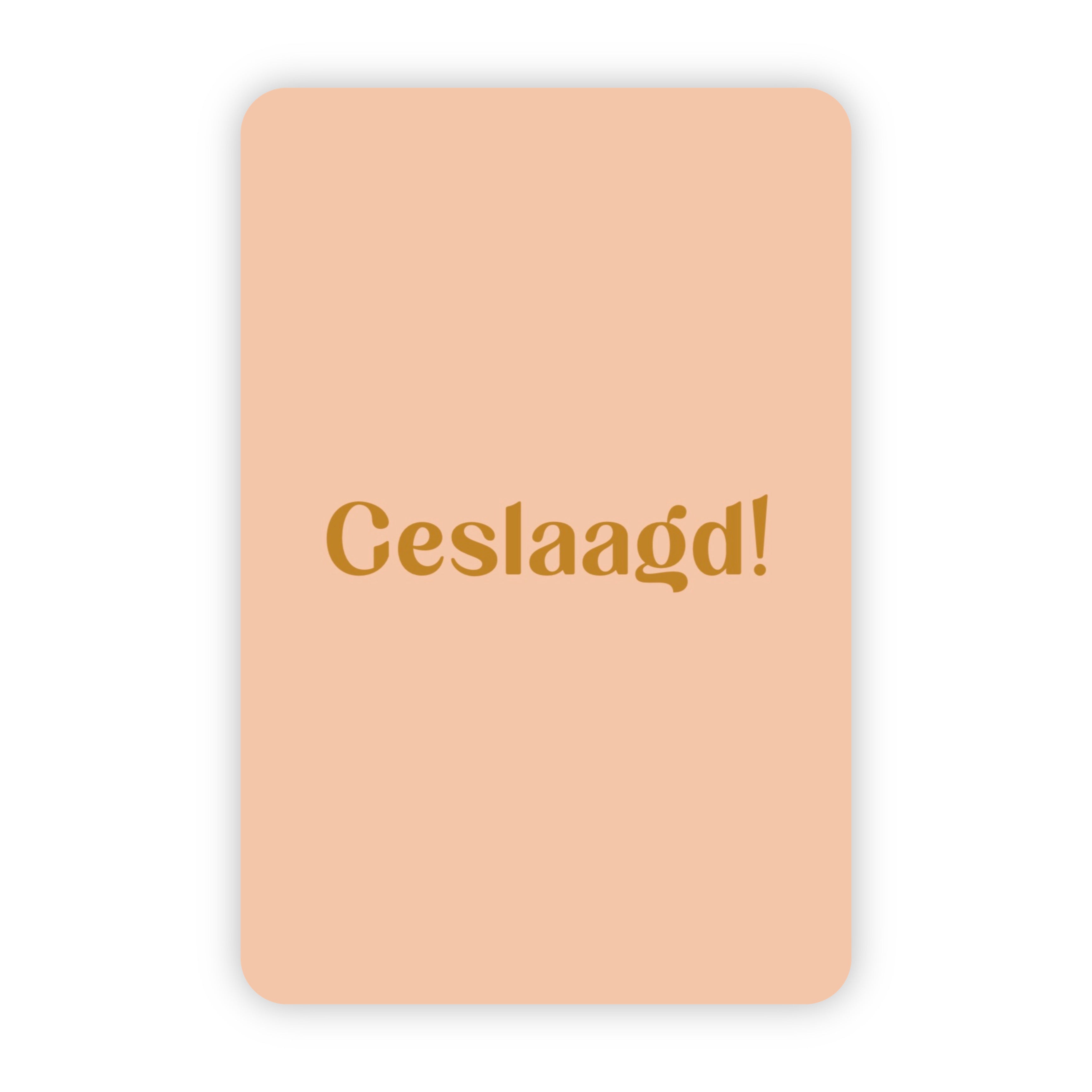 Wenskaart | Geslaagd goudfolie