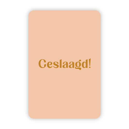 Wenskaart | Geslaagd goudfolie