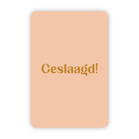 Wenskaart | Geslaagd goudfolie
