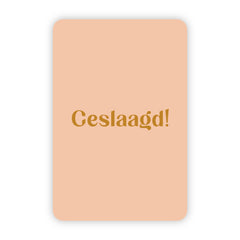 Wenskaart | Geslaagd goudfolie