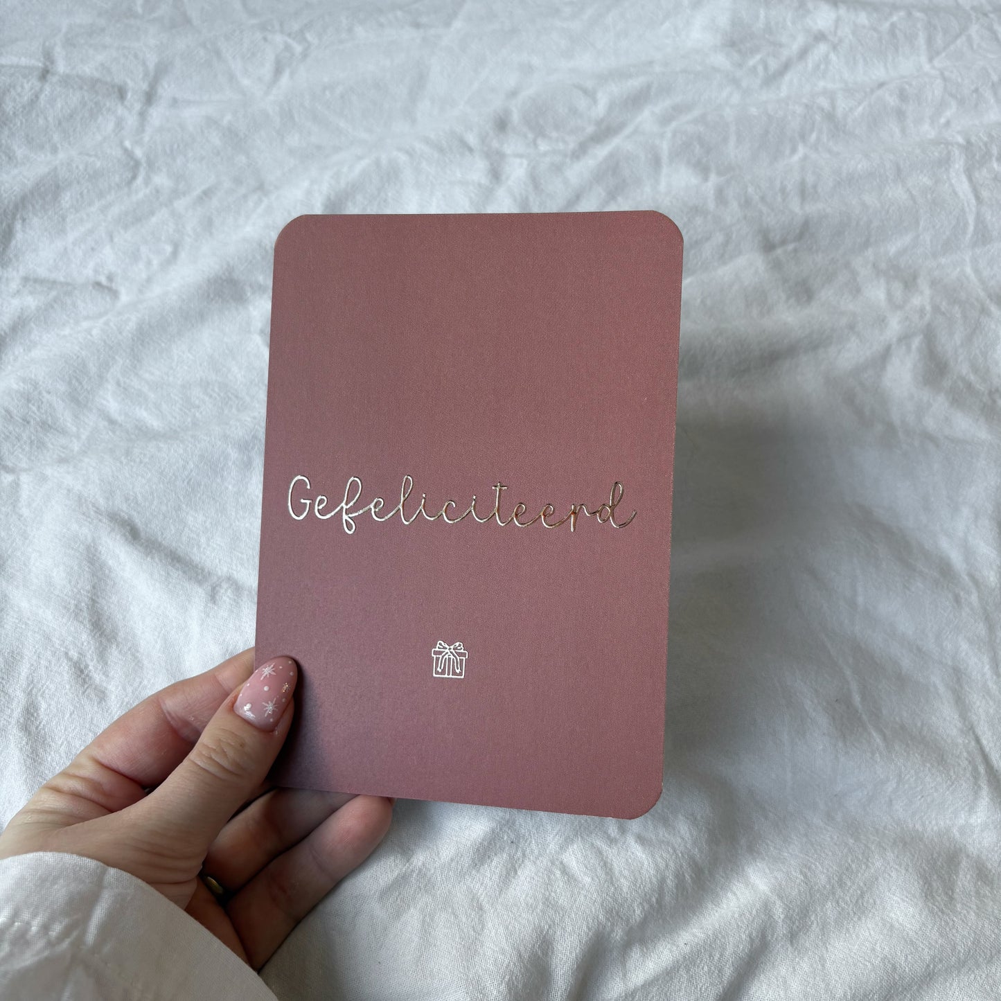 Wenskaart | Gefeliciteerd goudfolie