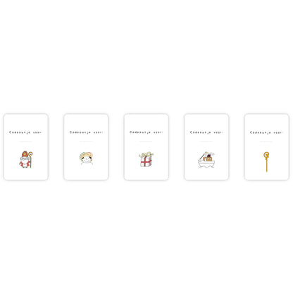 Minikaartjes sinterklaas | Set van 5
