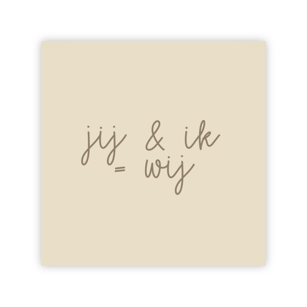 Forex tegeltje | Jij & ik = wij
