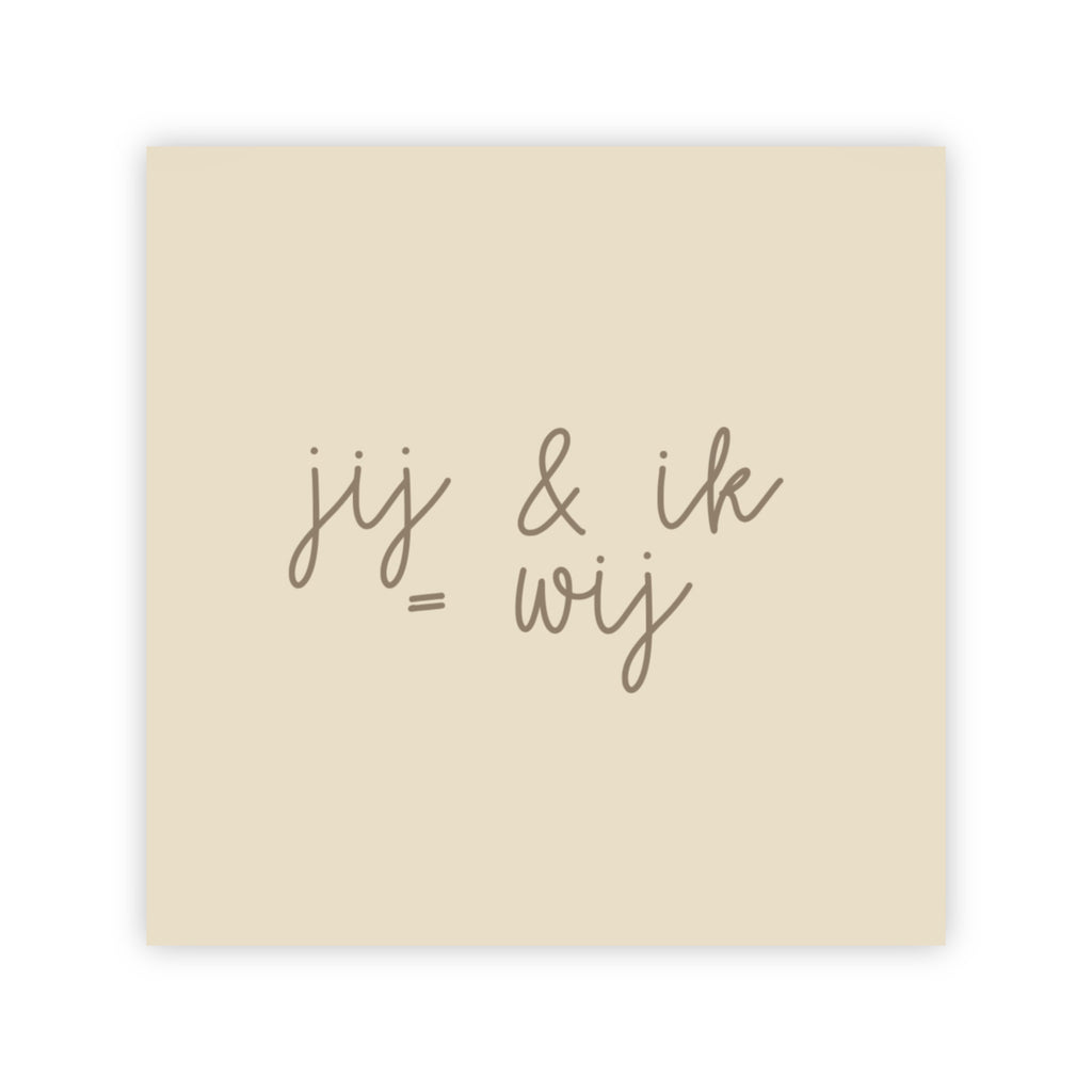 Forex tegeltje | Jij & ik = wij