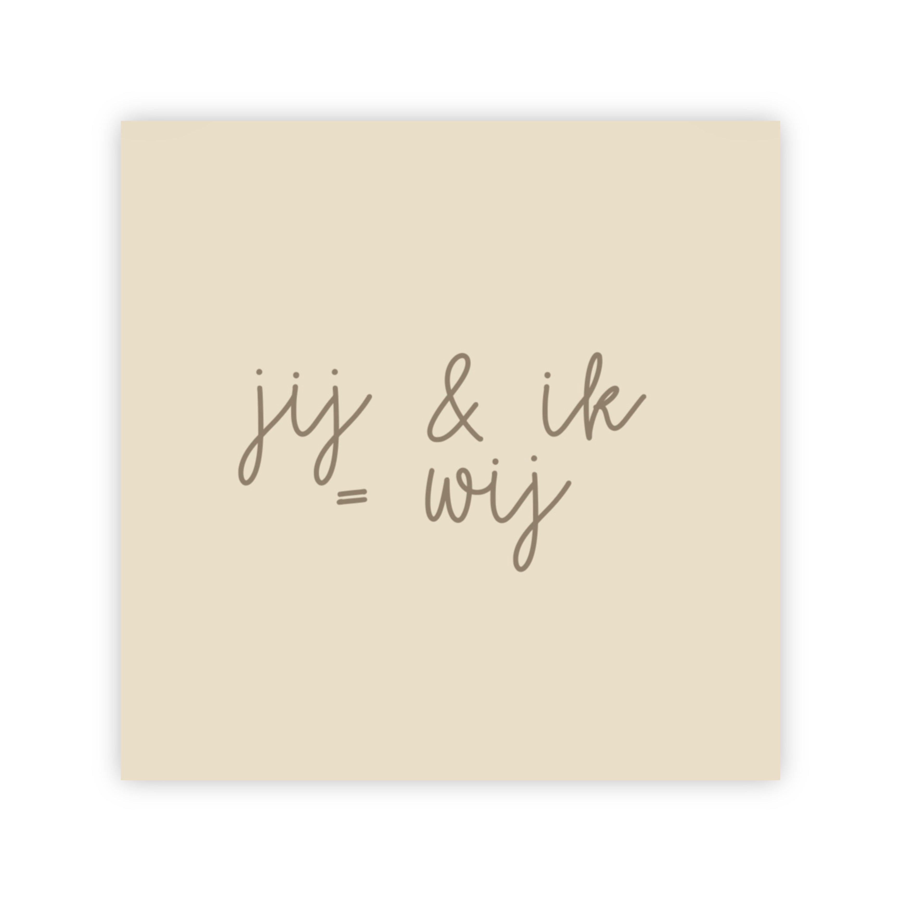 Forex tegeltje | Jij & ik = wij