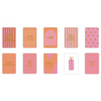 Wenskaarten | Set van 20 met goudfolie