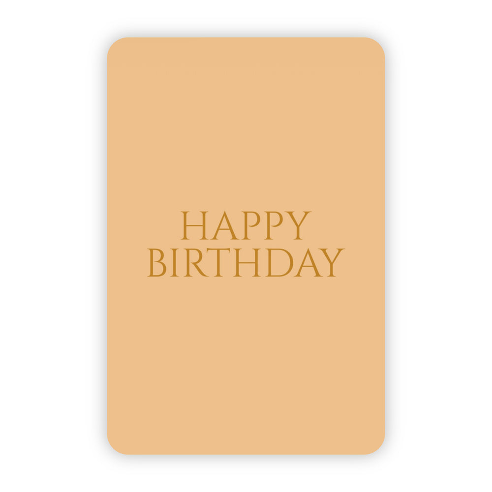 Wenskaart | Happy birthday goudfolie