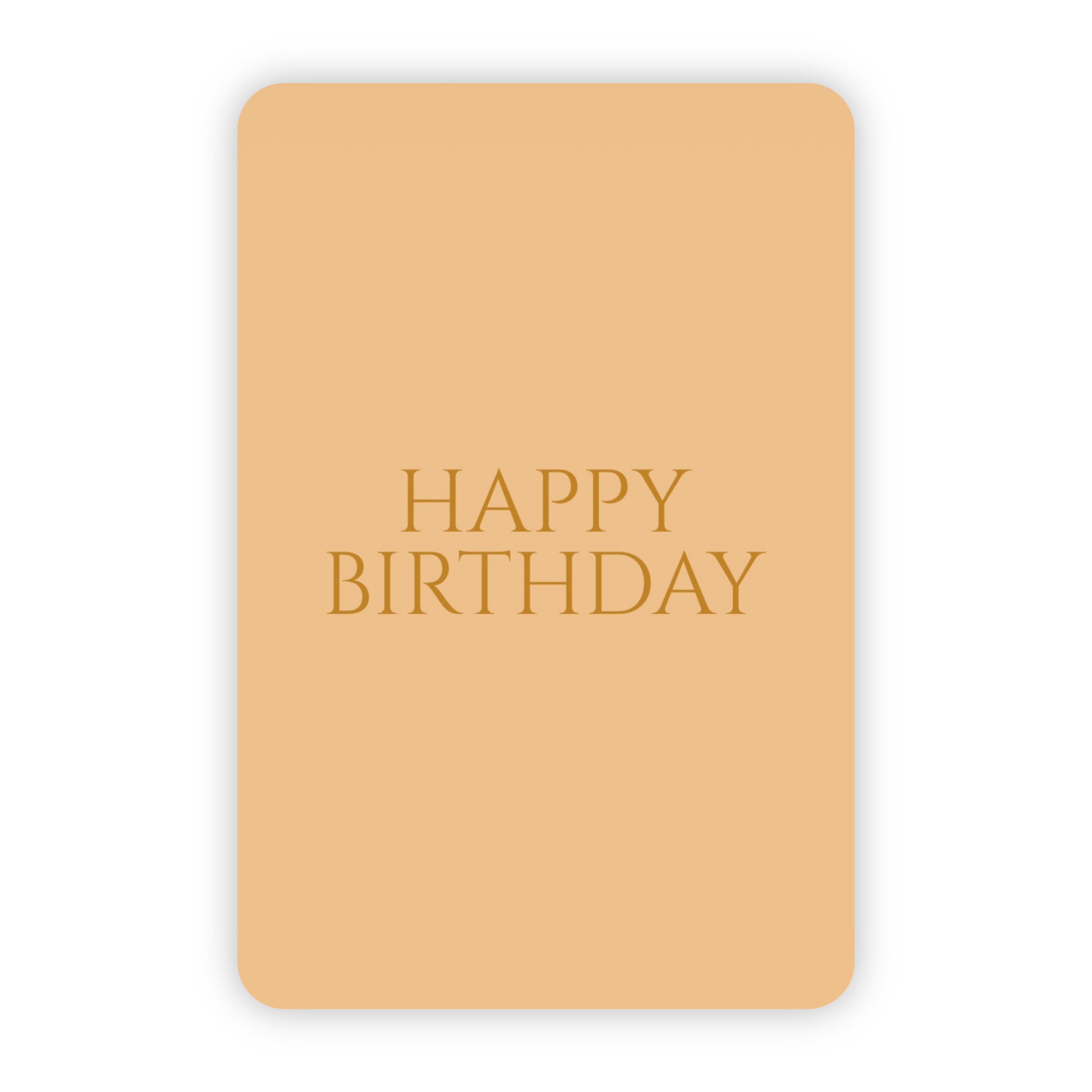 Wenskaart | Happy birthday goudfolie