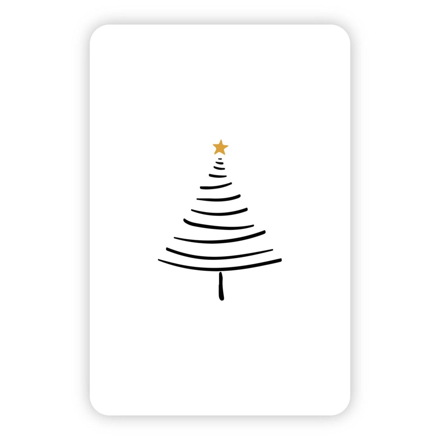 Minikaart kerst | Blanco kerstboom