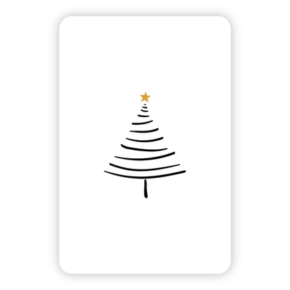Minikaart kerst | Blanco kerstboom