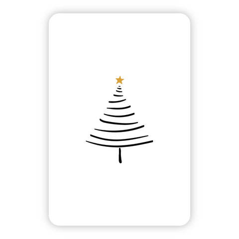 Minikaart kerst | Blanco kerstboom