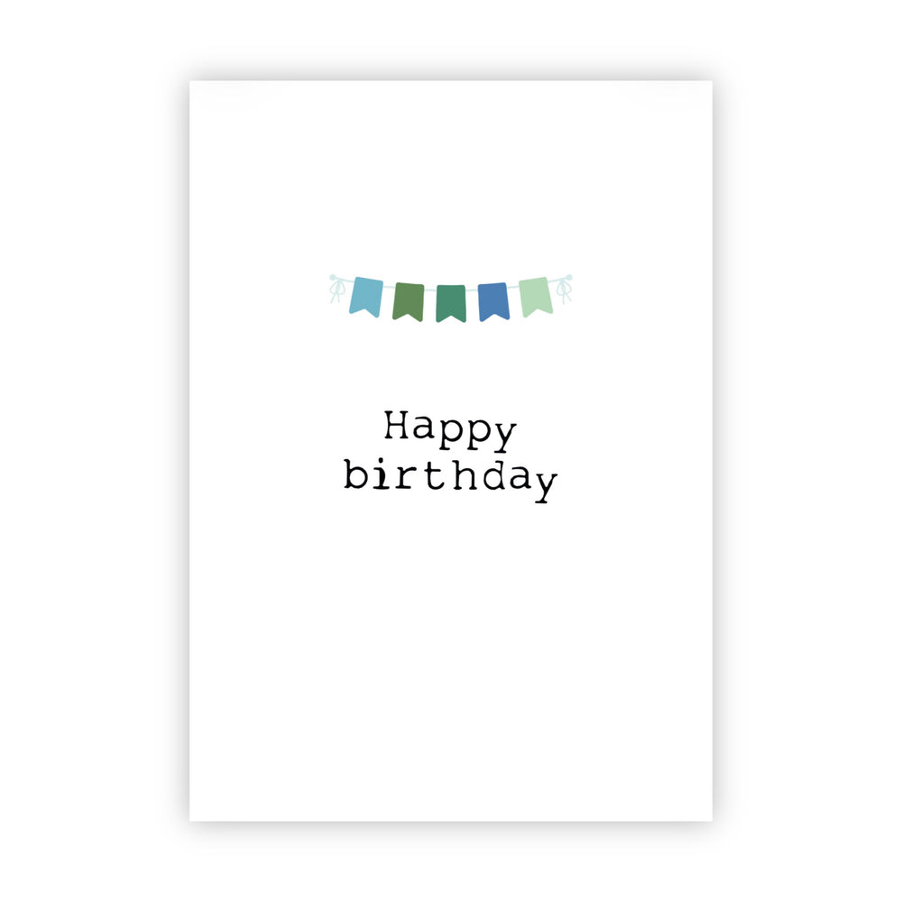 Dubbele wenskaart | Happy birthday