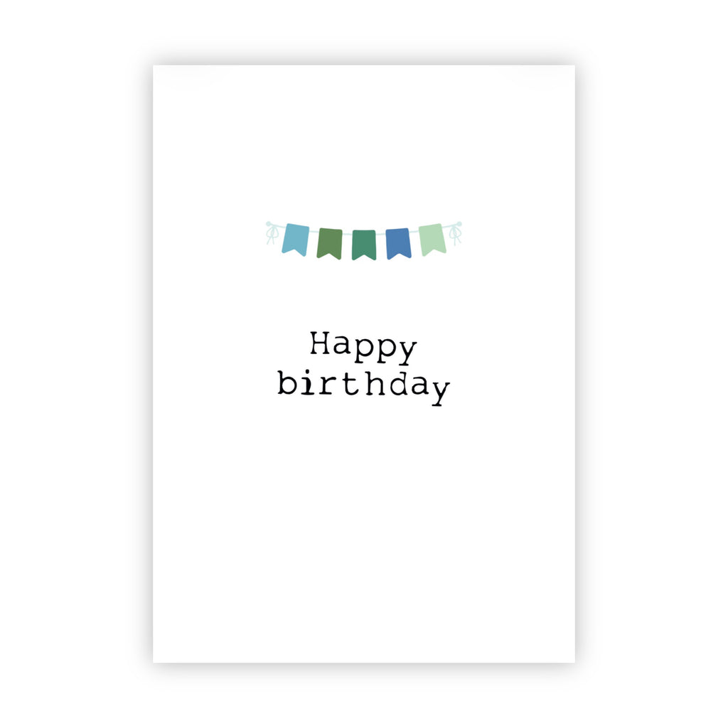 Dubbele wenskaart | Happy birthday