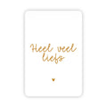 Wenskaart | Heel veel liefs goudfolie