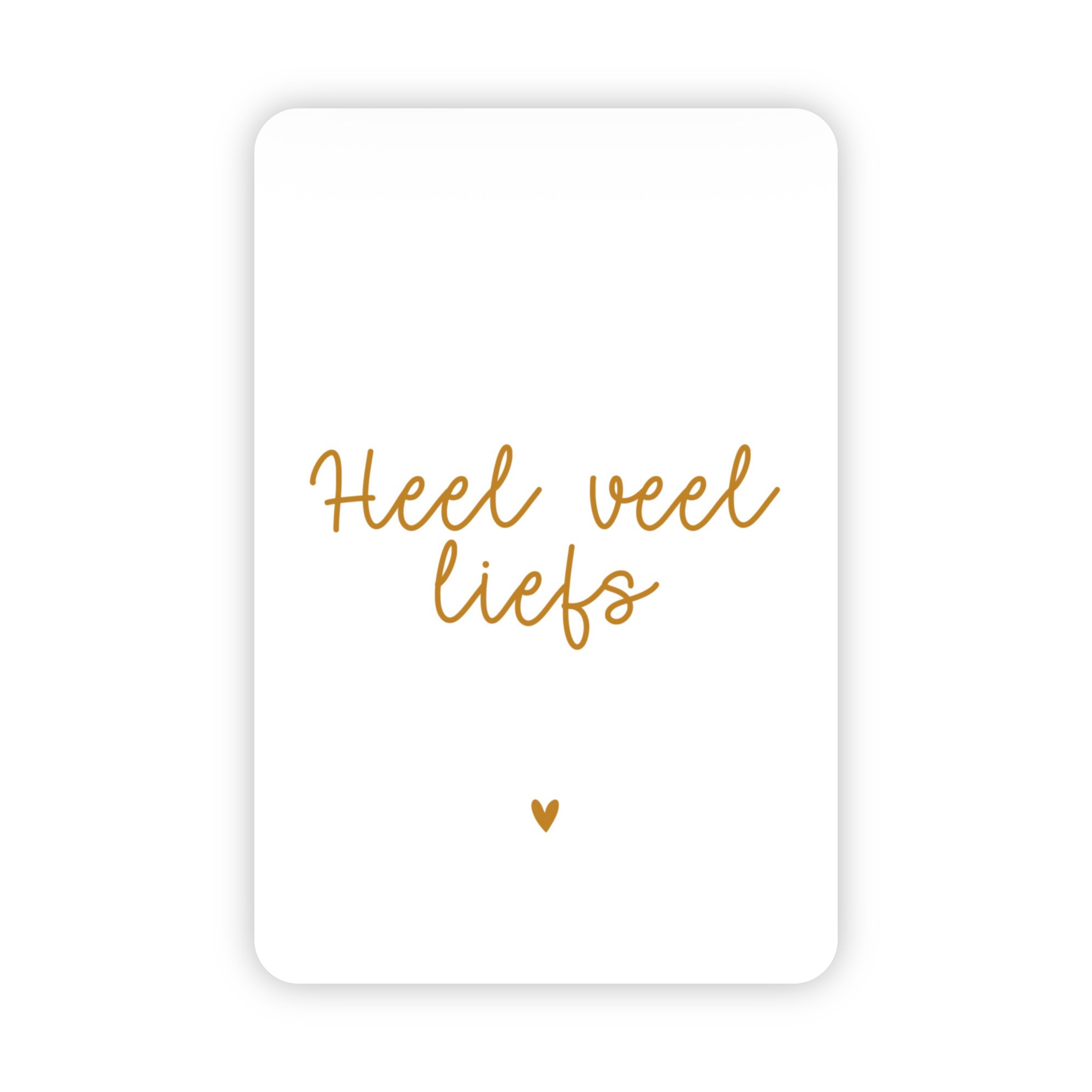 Wenskaart | Heel veel liefs goudfolie