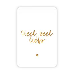Wenskaart | Heel veel liefs goudfolie