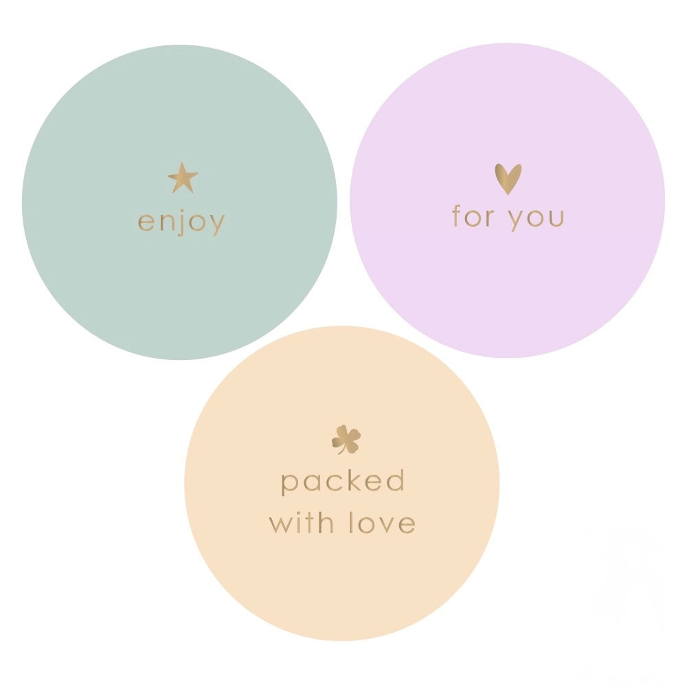 Cadeaustickers | Enjoy 10 stuks goudfolie