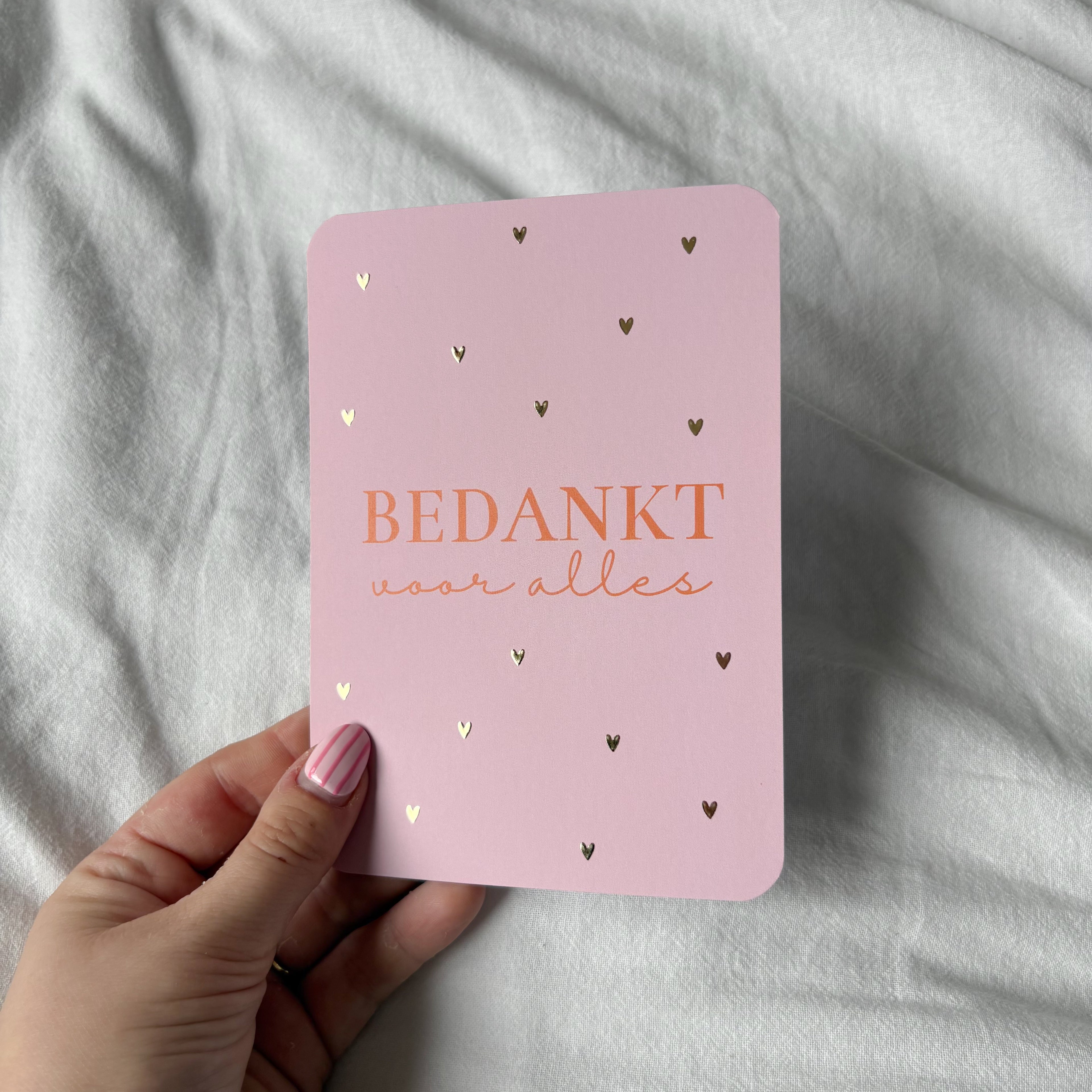 Wenskaart | Bedankt voor alles goudfolie