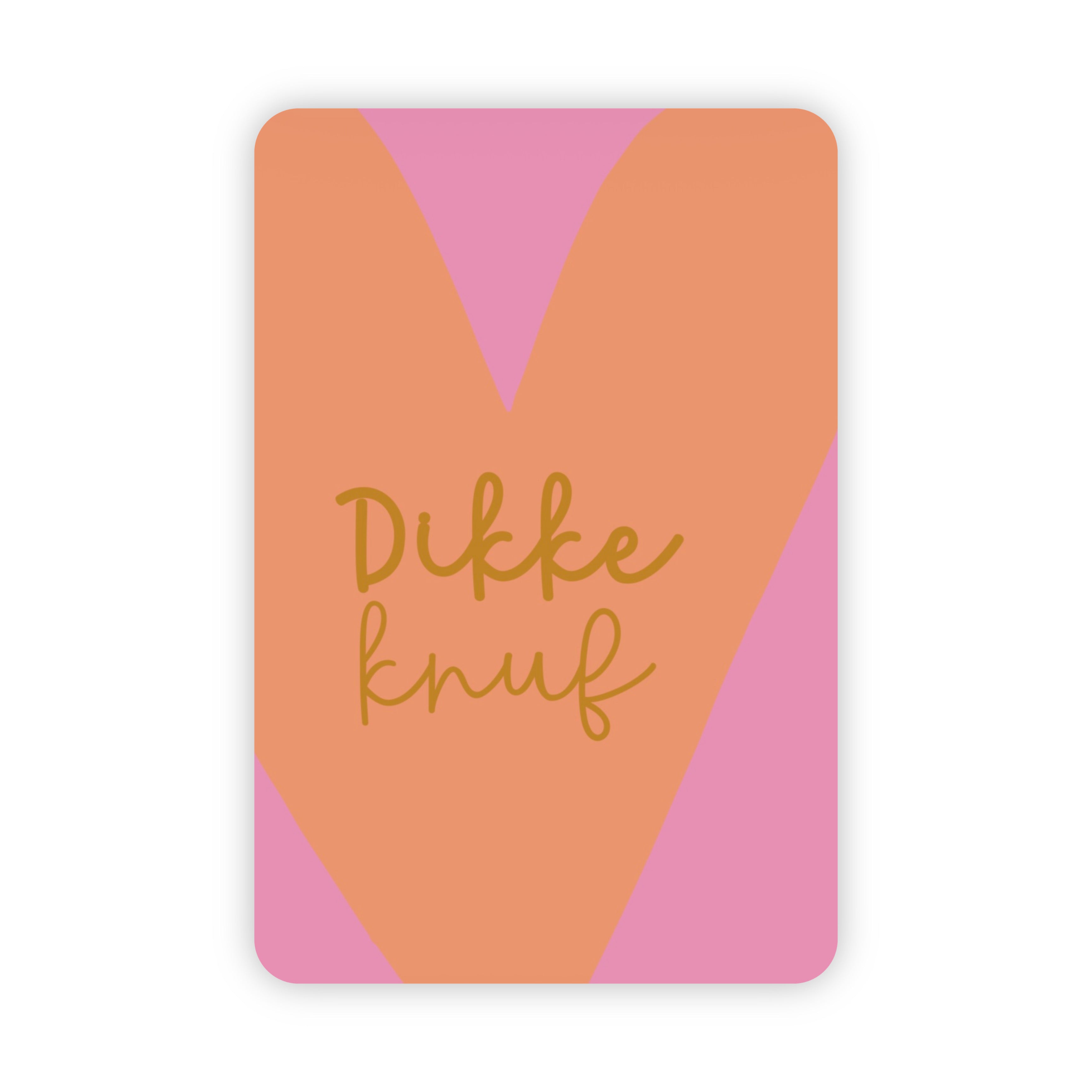 Wenskaart | Dikke knuf goudfolie