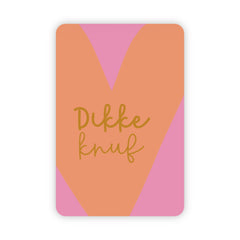 Wenskaart | Dikke knuf goudfolie