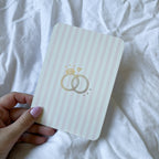 Wenskaart | Blanco ringen goudfolie