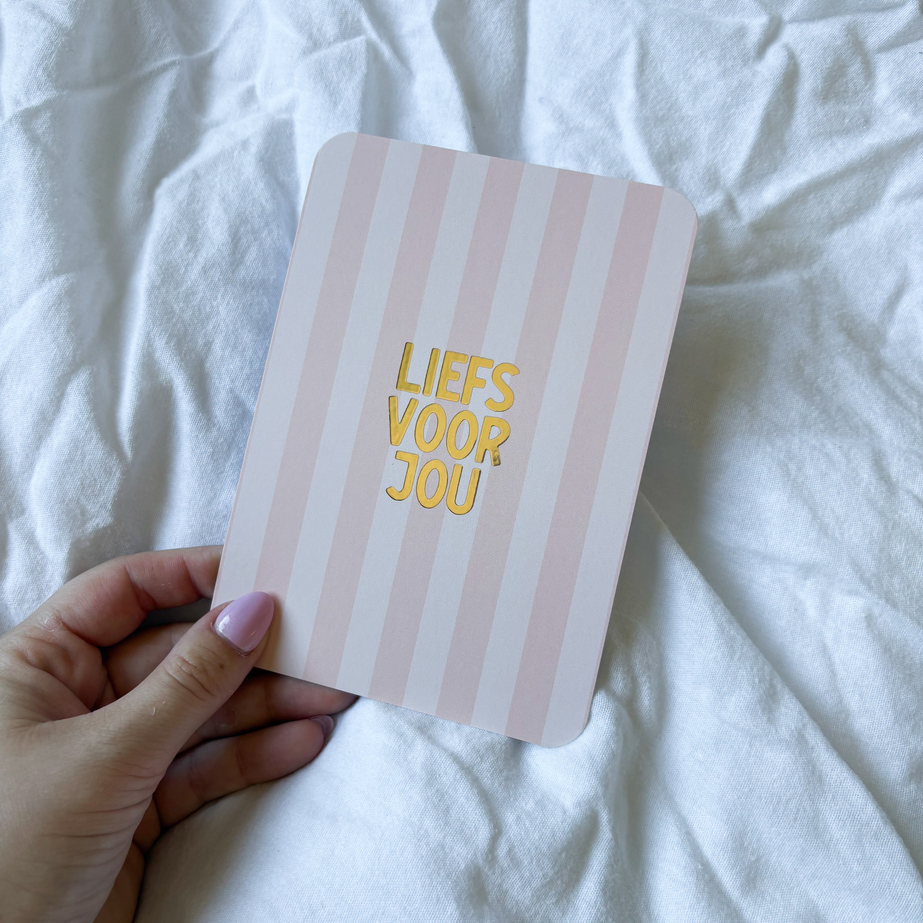 Wenskaart | Liefs voor jou goudfolie