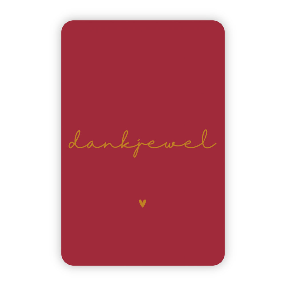 Wenskaart | Dankjewel goudfolie