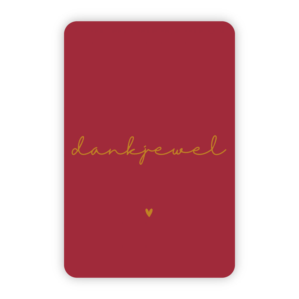 Wenskaart | Dankjewel goudfolie