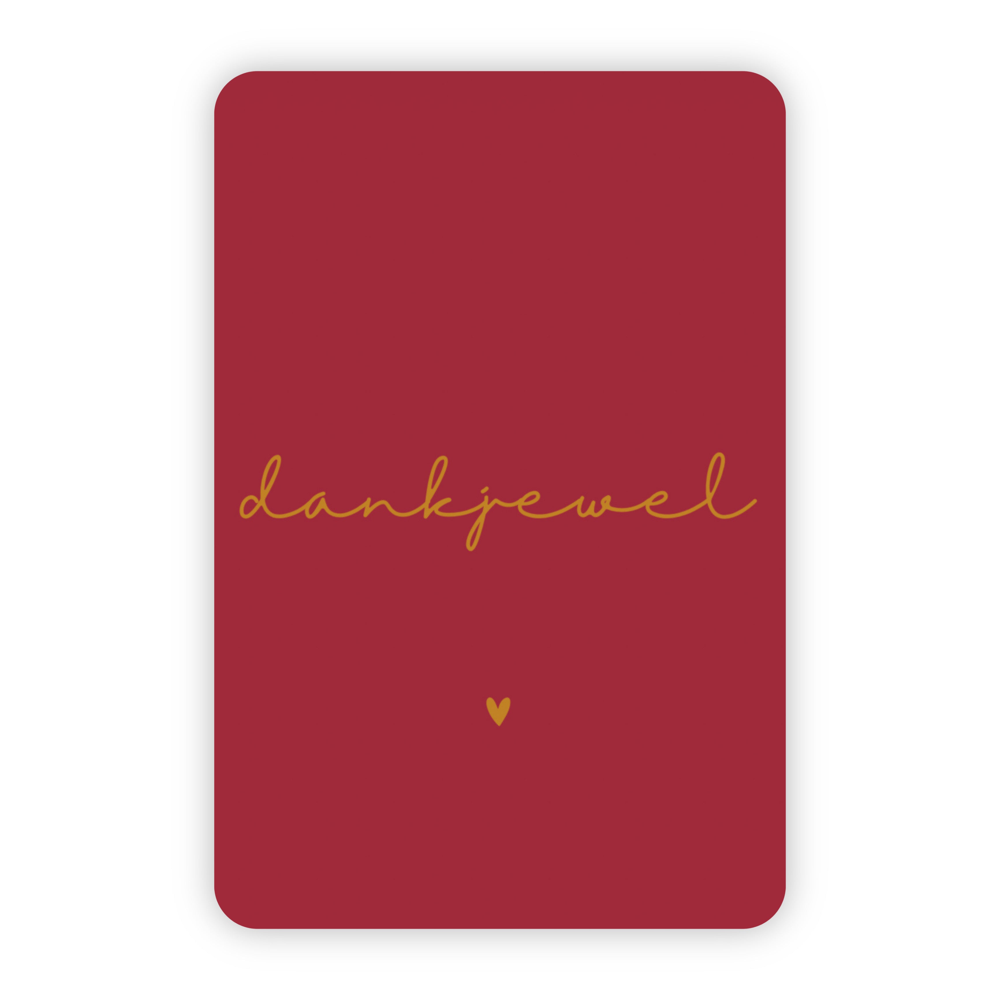 Wenskaart | Dankjewel goudfolie