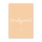 Dubbele wenskaart | Dankjewel