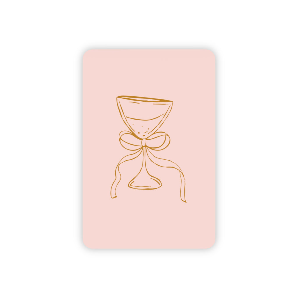 Minikaart | Blanco cocktail goudfolie
