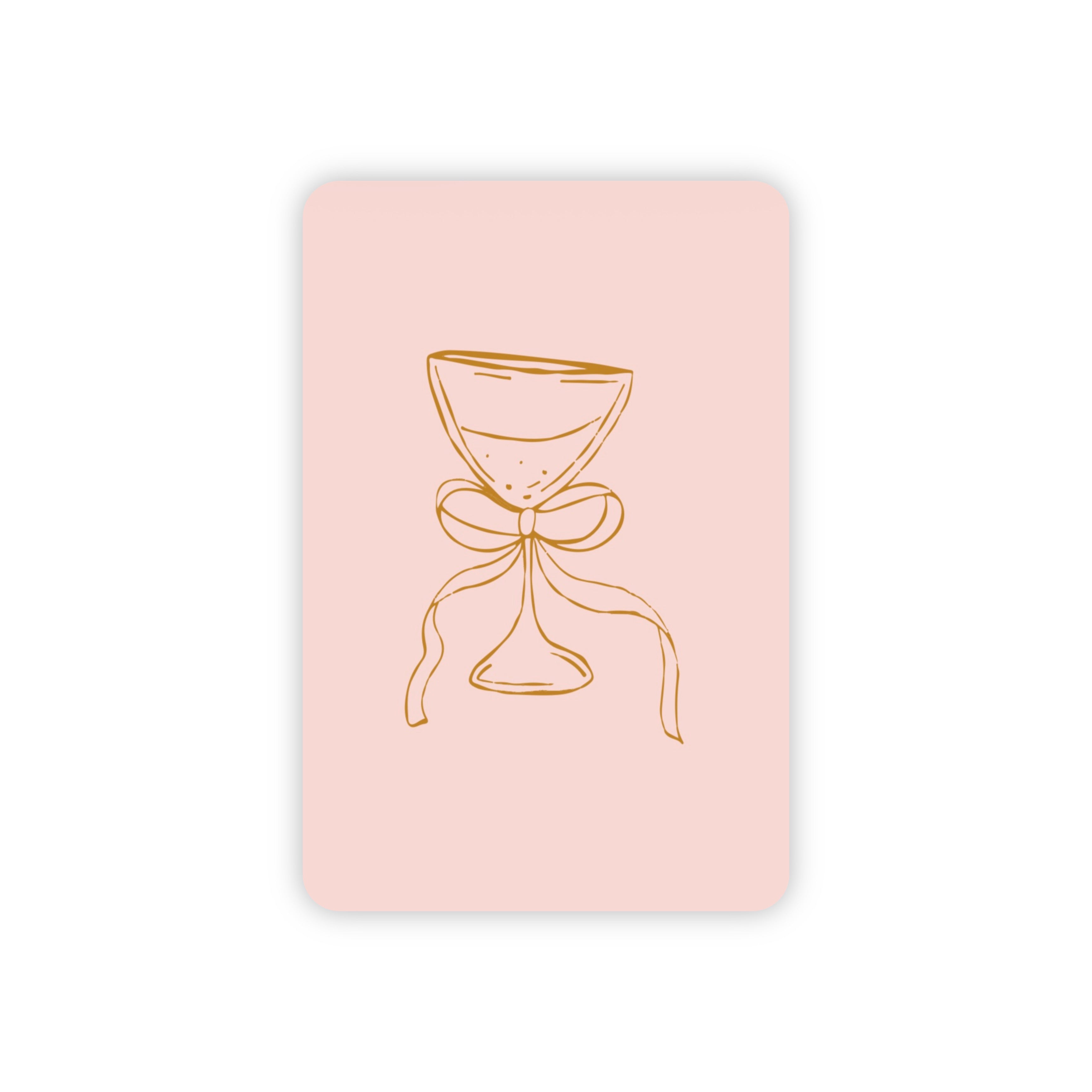 Minikaart | Blanco cocktail goudfolie