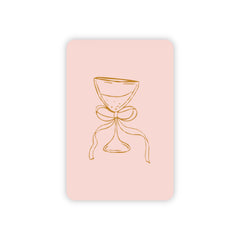 Minikaart | Blanco cocktail goudfolie