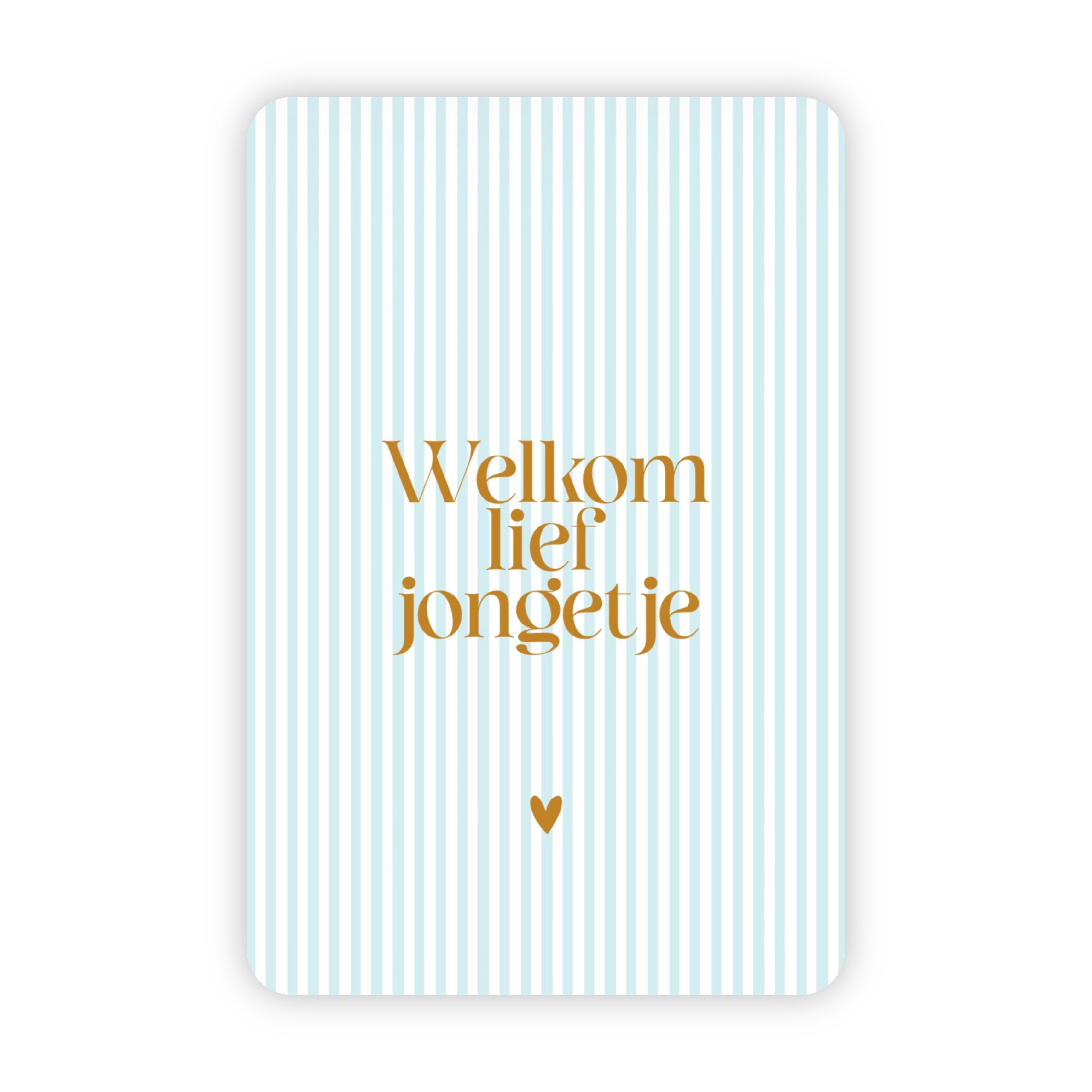 Wenskaarten | Set van 20 met goudfolie | Streepjescollectie