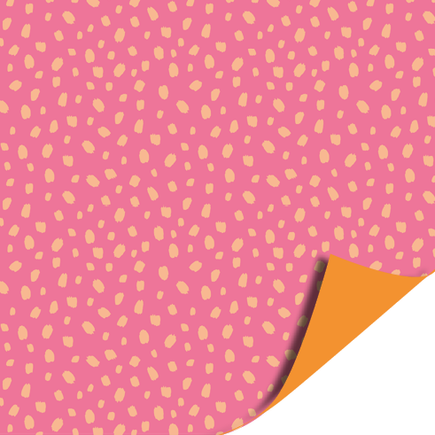 Cadeaupapier | Dots orange/ pink
