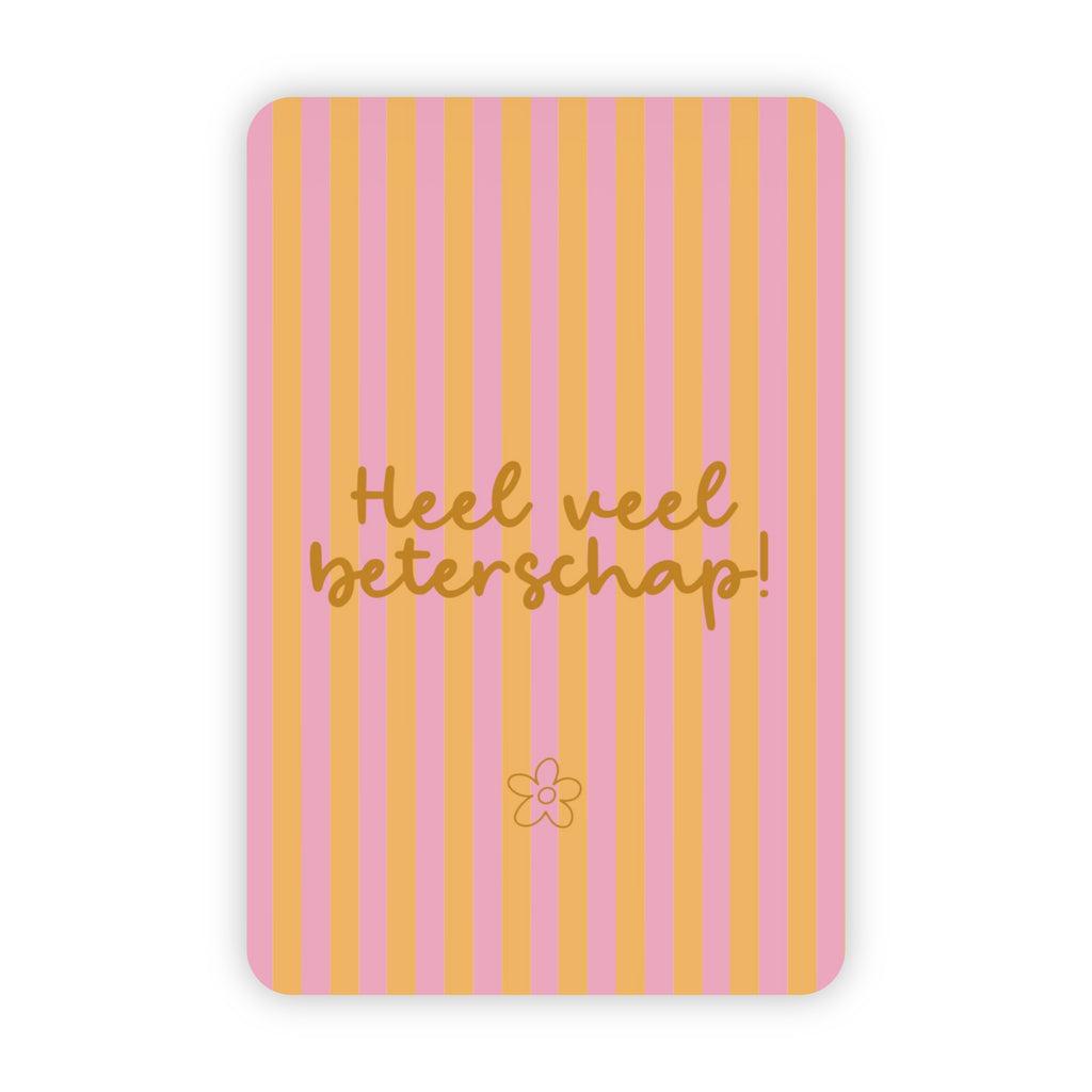 Wenskaarten | Set van 20 met goudfolie | Streepjescollectie