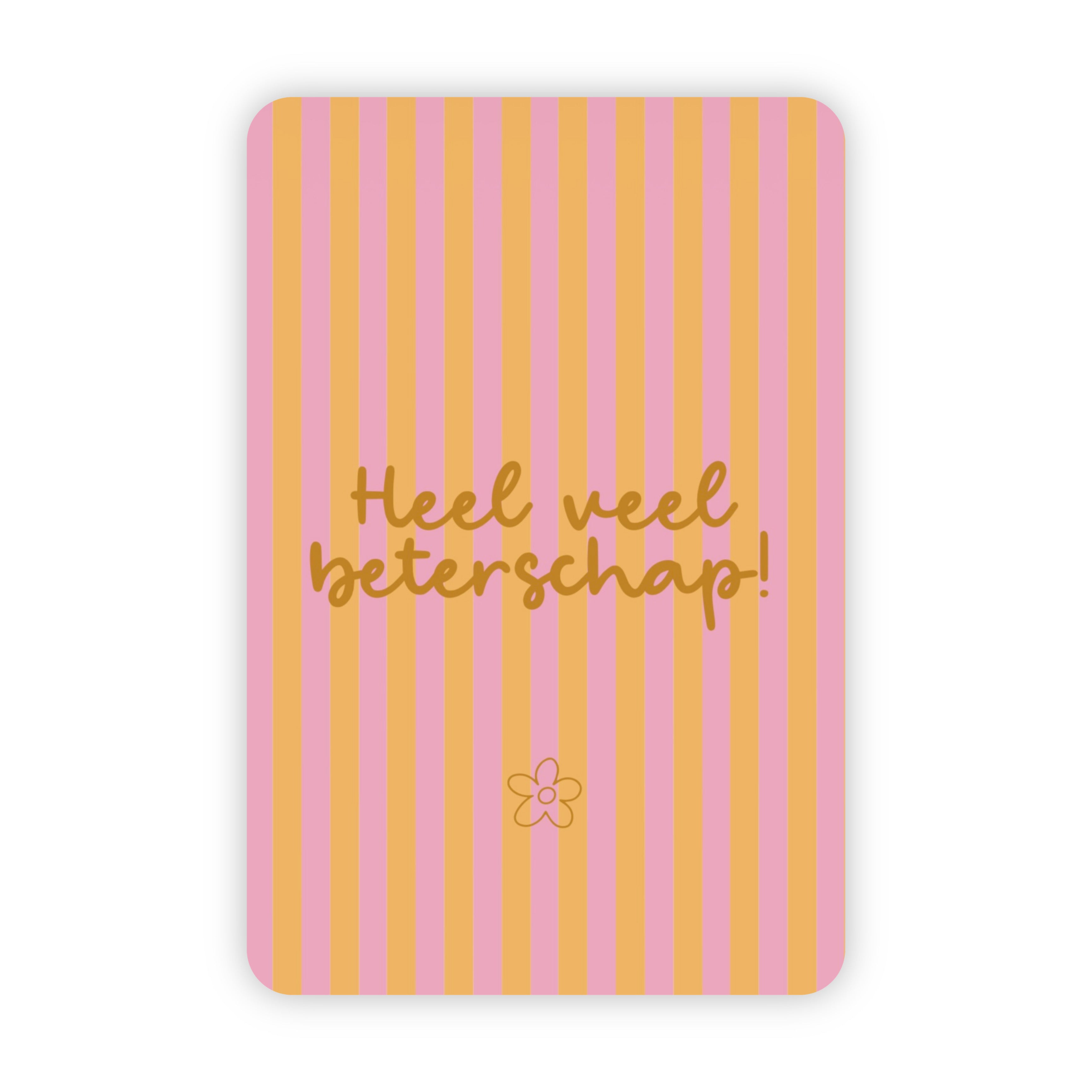 Wenskaarten | Set van 20 met goudfolie | Streepjescollectie