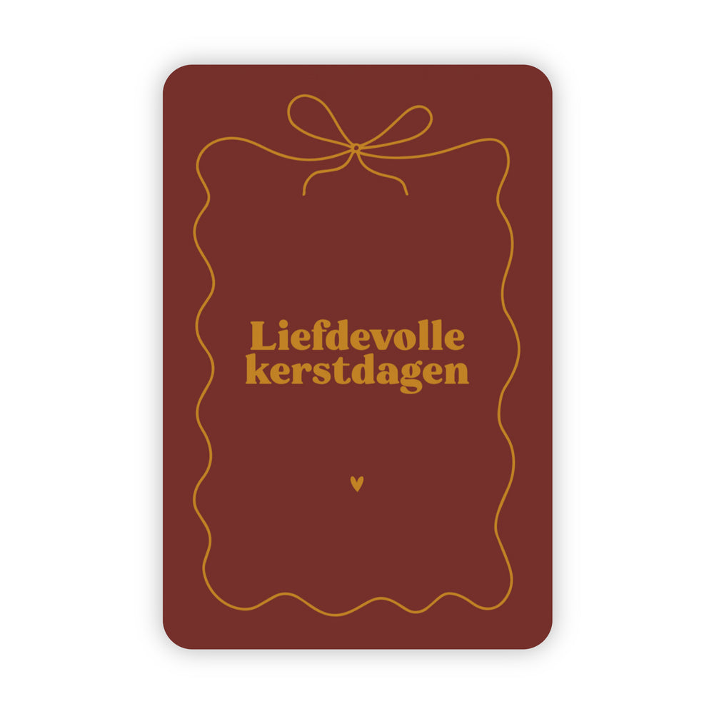 Kerstkaart goudfolie | Liefdevolle kerstdagen