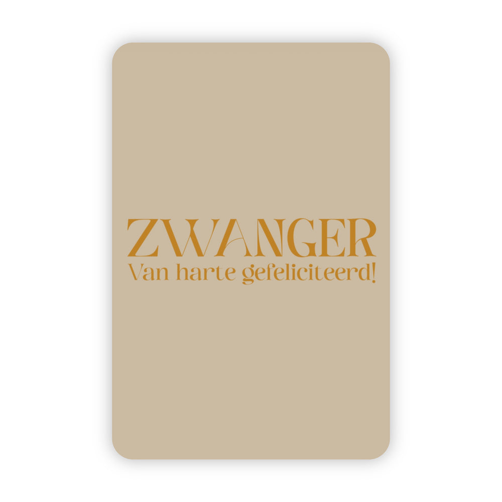 Wenskaart | Zwanger goudfolie