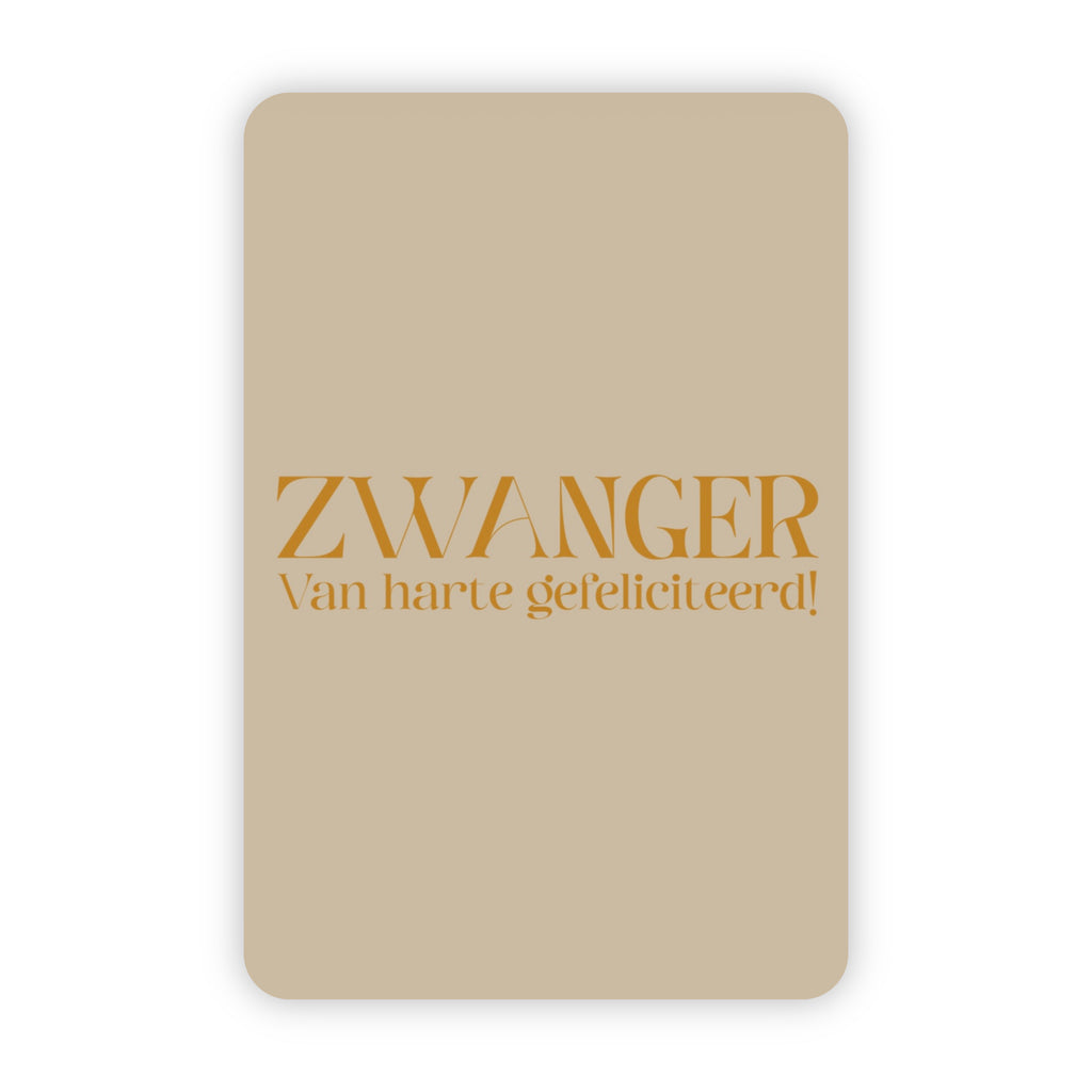 Wenskaart | Zwanger goudfolie