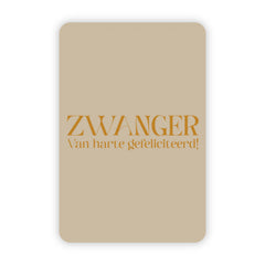 Wenskaart | Zwanger goudfolie