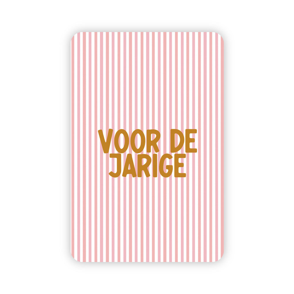 Wenskaart | Voor de jarige goudfolie