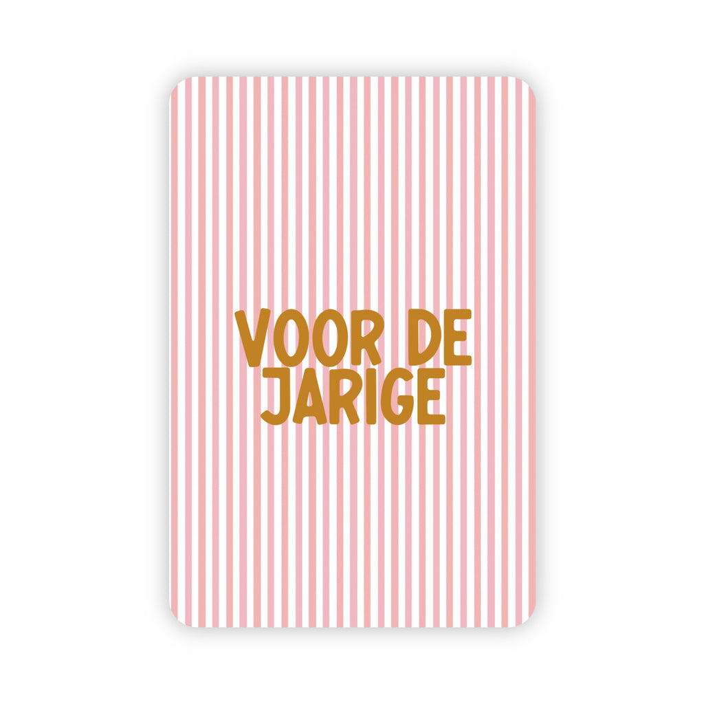 Wenskaart | Voor de jarige goudfolie