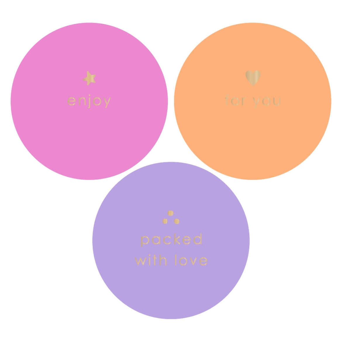 Cadeaustickers | Enjoy 10 stuks goudfolie